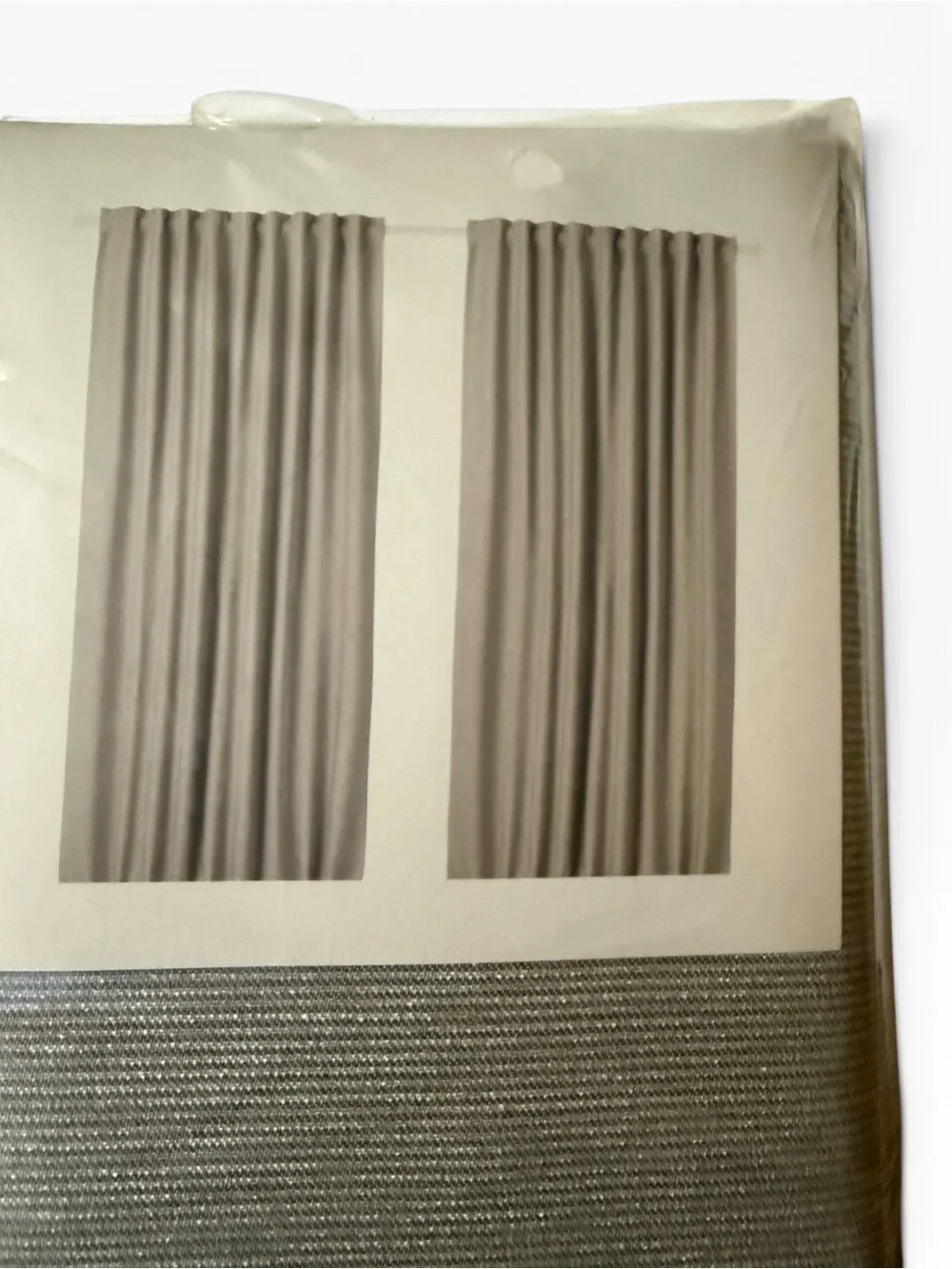 IKEA VILBORG Room Darkening Curtains - Gray Striped